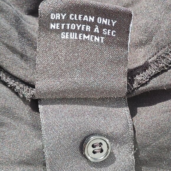 Le Chateau Black Silk Button Up Shirt Women's Size Large - Picture 8 of 8